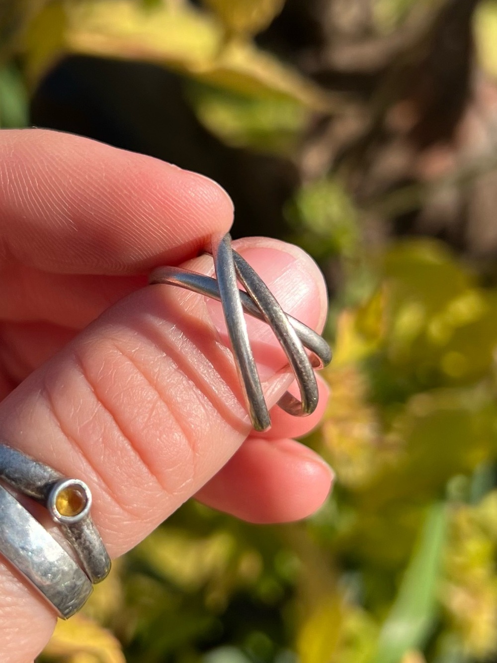 Vtg 925 Interlocking Rings - Picture 8 of 10
